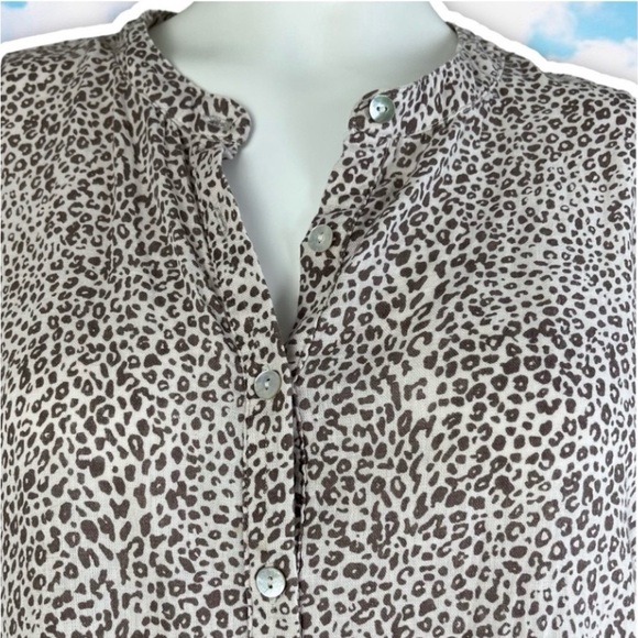 RAILS Angelina Sand Cheetah Tiered Linen Blend Smocked
Waist Mini Dress Mob Wife - Picture 5 of 13